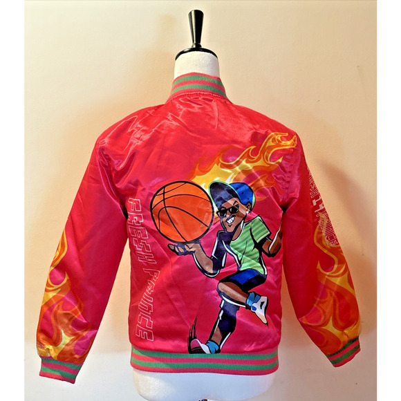 Headgear Classics Fresh Prince Bomber Jacket Pink Flames NWT Size M – Retro 90s - Picture 3 of 10